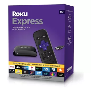 Roku Express Dispositivo De Streaming Hd Con Cable Hdmi Color Negro