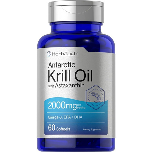 Aceite De Krill Oil Epa 2000mg 60 Caps Omega 3 Dha Eg Aa16 Sabor Sin Sabor