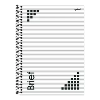 Caderno Branco Universitário Escolar Capa Dura 80f Brief