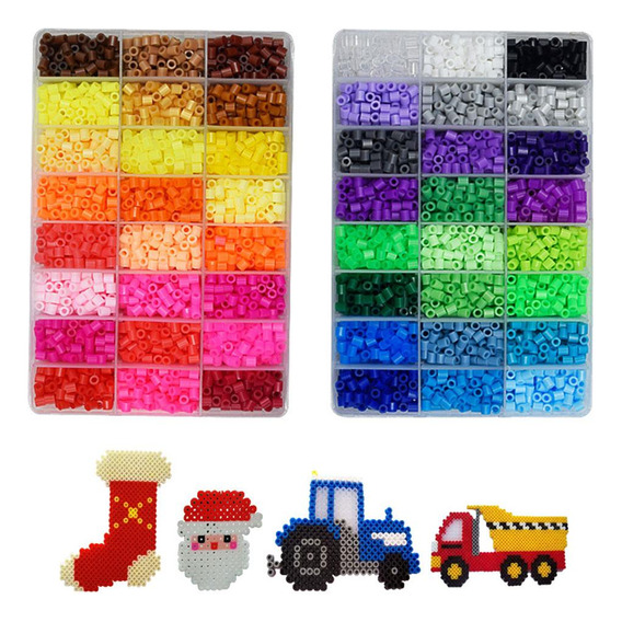 Hama Perler 5mm Deluxe 2x24 Colores 4800 Beads Toys