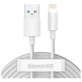 Baseus Cable Usb Para iPhone 2.4 A 1.5m 2 Piezas  Blanco 