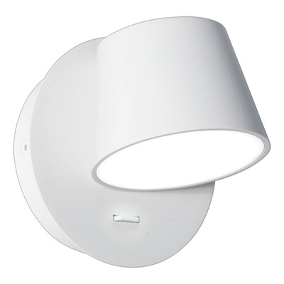 Aplique Pared Cabecera York Blanco Led Movil Con Tecla Blanco