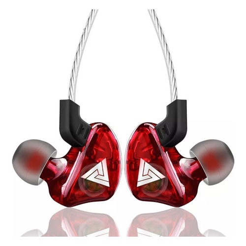 Audífonos in-ear gamer QKZ CK5 rojo