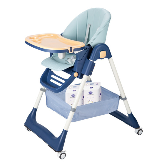 Silla De Comer Bebe Plegable Con Ruedas Multiuso