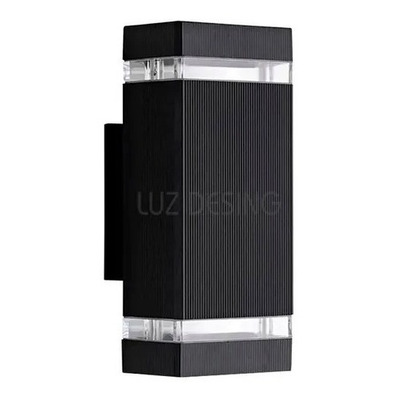 Bidireccional Aluminio Negro Exterior Frentes Gu10 Calidad 