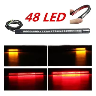 Tira Led Luz Stop Giros Guiños Universal Moto Cafe Racer