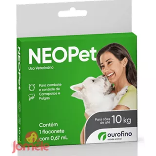 Frasco Antiparasitário Para Pulga Ourofino Neopet Para Cão Hasta 10kg