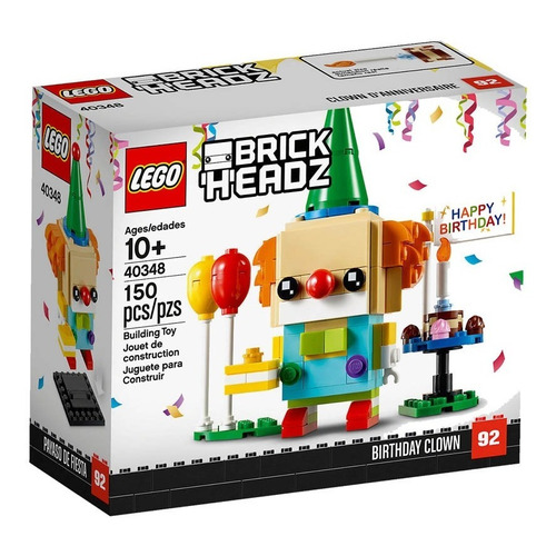 Lego 40348 Brick Headz Payaso De Fiesta Ideal Para Cumpleaño