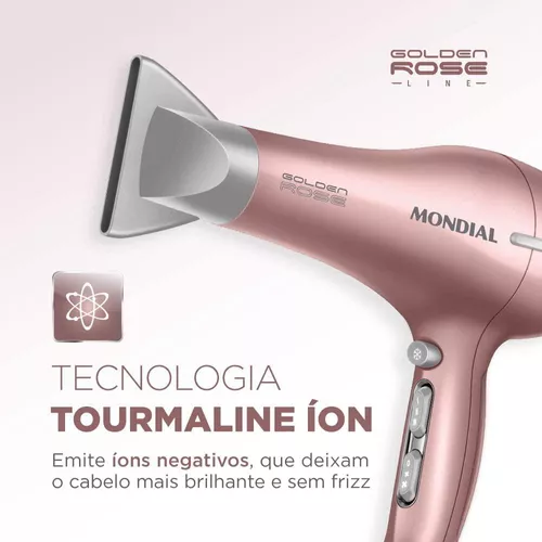 Secador De Cabelo Profissional Mondial Scp-03 Rose 220v 60hz Cor Golden  Rose Voltagem 220v