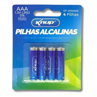 Pilha Alcalina Aaa C/ 4 Kp-4900aaa Longa Duração - Knup