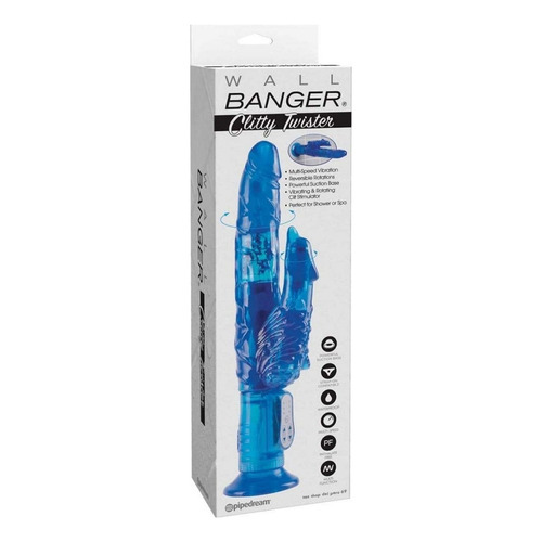 Vibrador Rabbits Clitty Twister Sexshop Consoladores Dildos Color Azul Marino