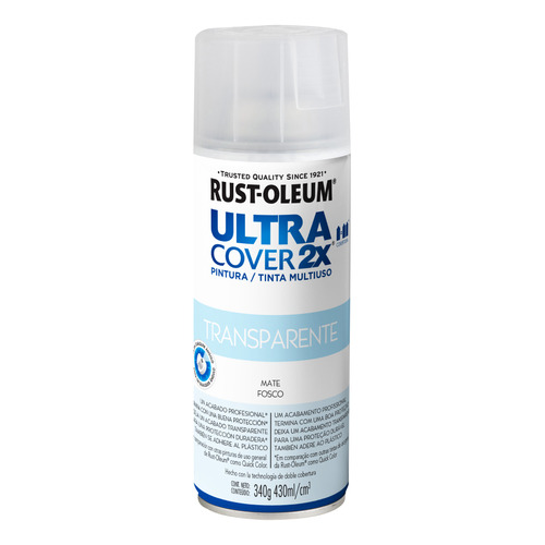  Rust Oleum Rex pintura aerosol ultra cover colores 340 ml color transparente mate