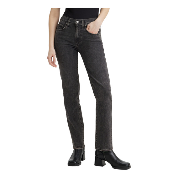 Jeans Mujer 724 High Rise Straight Negro Levis 18883-0252