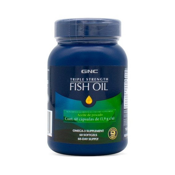 Gnc Aceite De Pescado Omega 3 Triple Strenght Fish Oil 60cap Sabor Sin Sabor