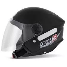 Capacete Liberty New 3 Aberto Tork Preto Fosco 60