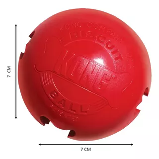 Brinquedo Bola Rechear Caes Kong Biscuit Ball Small Pequeno Vermelho