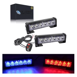 Barras Estrobos 12 Led Foco Rejilla Alerta Rojo/azul Switch