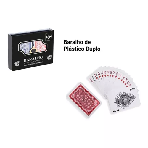 Jogo de Baralho 100% Plastificado Estojo c/ 2 Jogos 123 Útil - 123