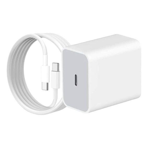 Adaptador Cubo Cable Tipo C 20w Para iPhone 15 Carga Rápida