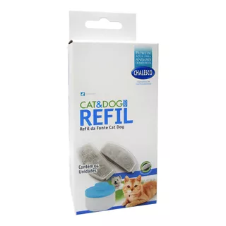 Filtro Refil Para Fonte Para Gatos Cat & Dog H20 - Chalesco