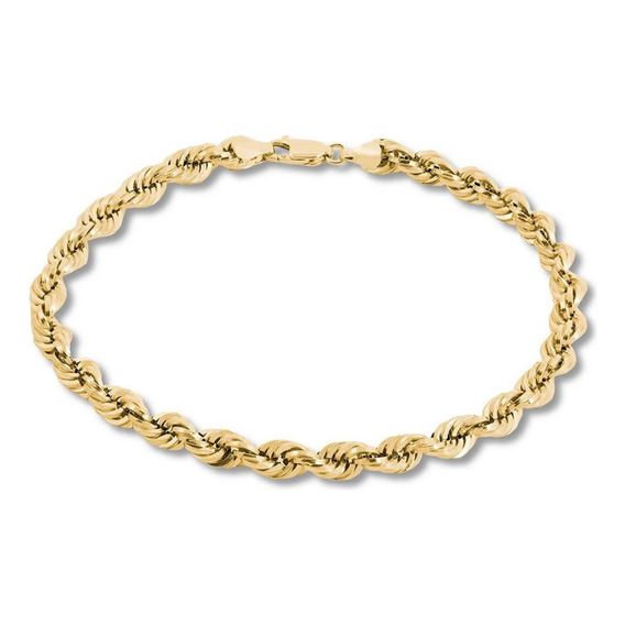 Pulso Pulsera Torzal Torsal Oro 10k Italy 21cm 4mm Color Dorado Diámetro 7 cm Largo 21 cm