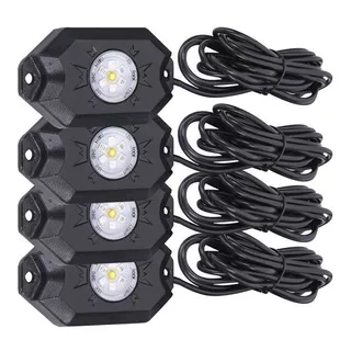 Rock Lights Rgbw 4 Pods Bluetooth Uso Rudo Led Color Y Blanc