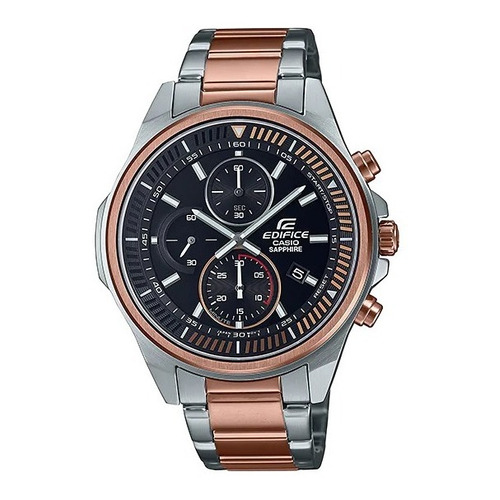 Reloj Casio Edifice Efr-s572gs-1a Acero Zafiro Color de la malla Dorado rosé Color del bisel Dorado/Rosé Color del fondo Negro