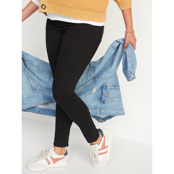 Jeans Premium Super Skinny Black De Maternidad Old Navy