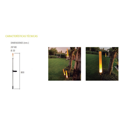 Estaca Led Solar Jardin Tipo Junco 80cm Deco Tbcin