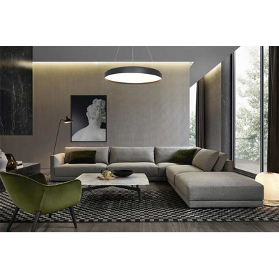 Colgante Led York Negro Control Remoto 45w Diseño Moderno Lk