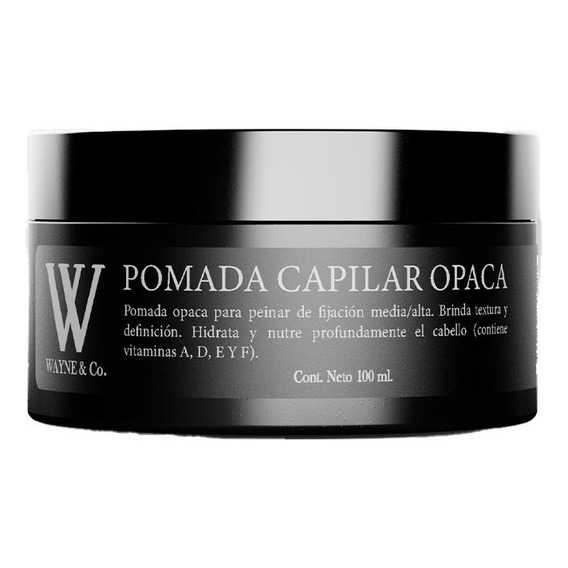 Pomada Opaca Para El Cabello Barberia Wayne & Co. X 100ml