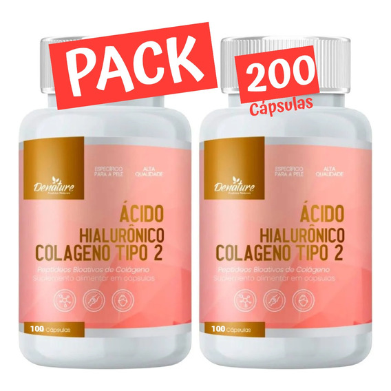 Colageno Tipo 2 Con Ácido Hialurónico + Vitamina C - 200 Cap