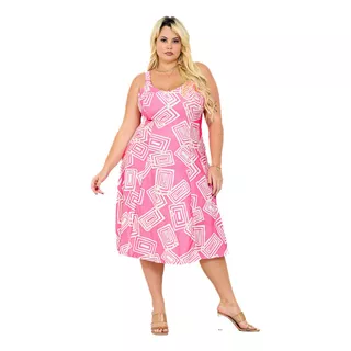 Vestido Com Alça Plus Size Roupa Feminina 