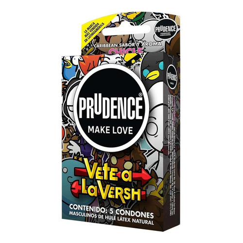 Condones De Látex Prudence Sabor Chicle 5 Condones