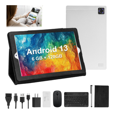 10.1'' Wifi Tablet Android 13 Bluetooth 6gb+128gb Con Funda