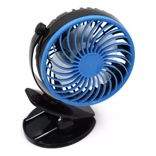 Mini Ventilador 360° Recargable Click Cantidad De Aspas 4 Estructura Negro/azul Aspas Negro Diámetro 14 Cm Frecuencia 3 Material De Las Aspas Plástico 110v