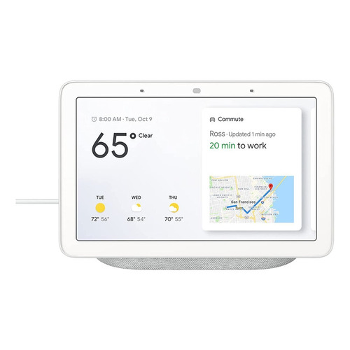 Google Nest Hub con asistente virtual Google Assistant, pantalla integrada de 7" chalk 110V/220V