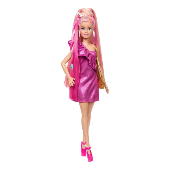 Muñeca Barbie Totally Hair Neón Oficial Mattel +3 Años