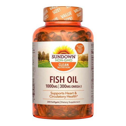 Fish Oil 1000mg | 200 Soft |  Omega 3 Sundown Naturals