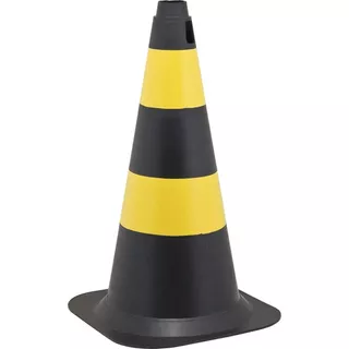 Cone De Sinalização Vonder 50cm - Preto/amarelo