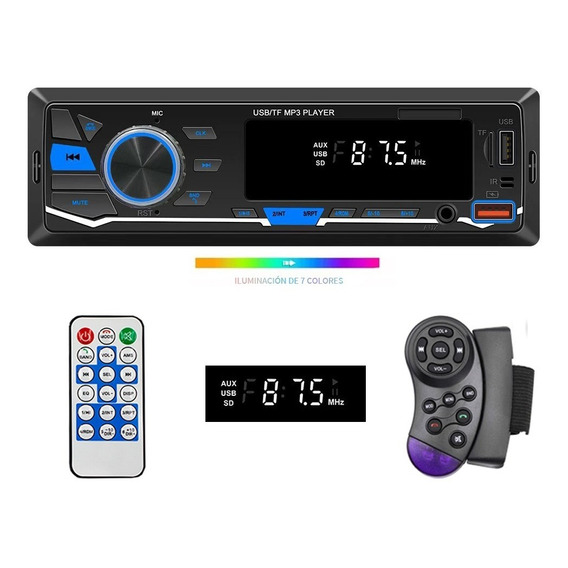 Estéreo Para Auto Fnbrli Con Mp3 2 Usb Bluetooth 1 Din