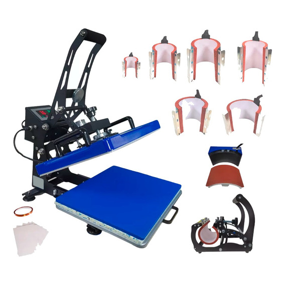 Maquina Para Sublimar Kit Combo 9 En 1 Tlp Semiautomática 