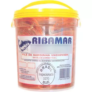 Filé De Sardinha Anchovada Ribamar Balde 2,6 Kg