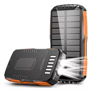 Power Bank Solar 25000mah Batería Portátil Carga Inalambrica