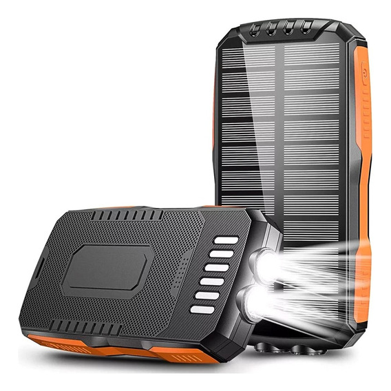 Power Bank Solar 25000mah Batería Portátil Carga Inalambrica