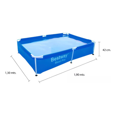 Piscina Estructural Azul 1.90mx1.30mx42cm Bestway