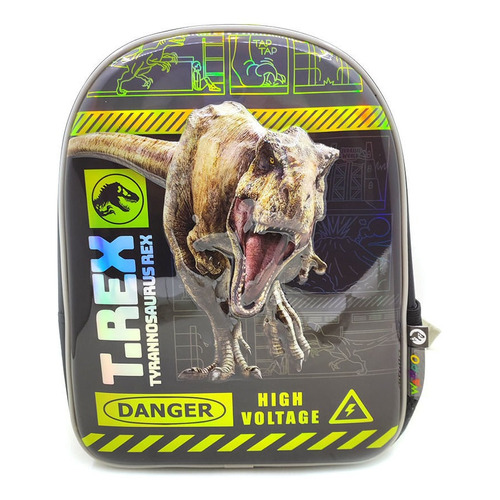 Mochila Con Carro Jurassic World Warning Line T-rex 12 33112