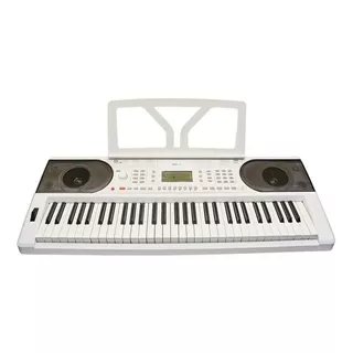 Teclado Symphonic 61 Teclas Con Eliminador Blanco Mod.mp7 Wh