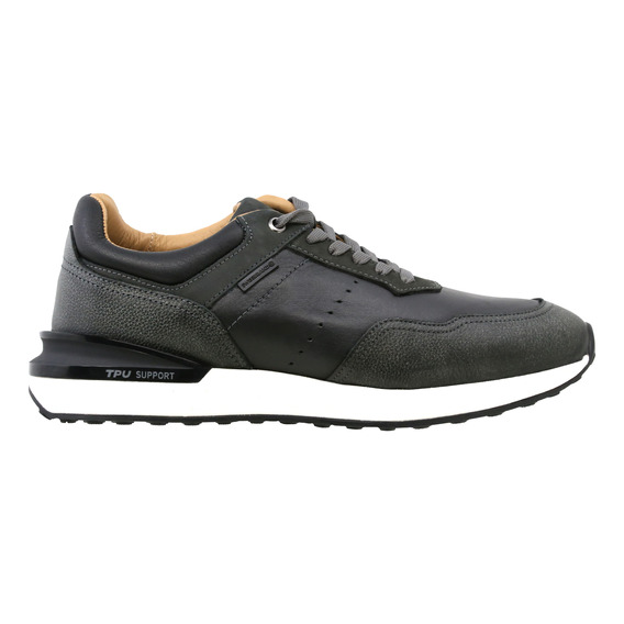 Sneaker De Piel Swissbrand Renens 300 Negro Hombre 