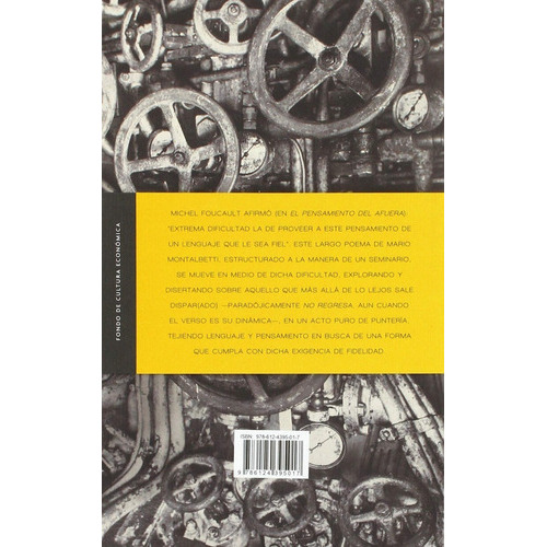 Notas Para Un Seminario Sobre Foucault, De Montalbetti, Mario. Editorial Fondo De Cutura Economica En Español